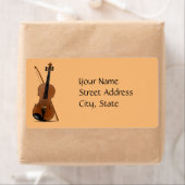 バイオリンと弓テンプレート ラベル (インサイチュ)