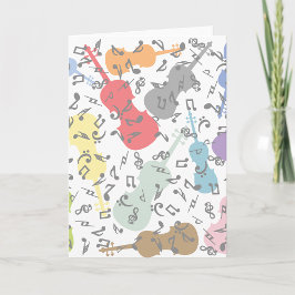 バイオリンと楽譜 カード