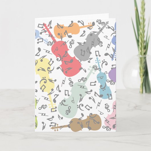 バイオリンと楽譜 カード