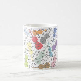 バイオリンと楽譜 コーヒーマグカップ