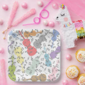 バイオリンと楽譜 ペーパープレート (パーティー)