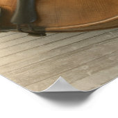 バイオリンと楽譜 ポスター (角)