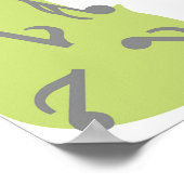 バイオリンと楽譜 ポスター (角)