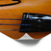 バイオリンと楽譜 ポスター (角)