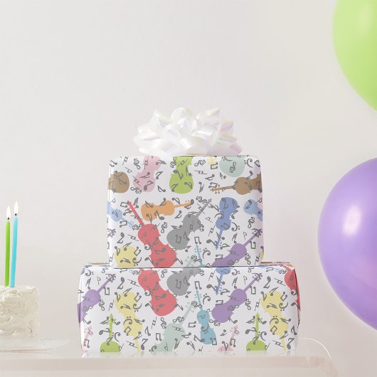 バイオリンと楽譜 ラッピングペーパー