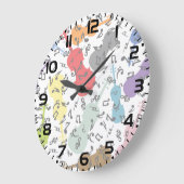 バイオリンと楽譜 ラージ壁時計 (傾斜)