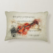 バイオリンと音楽ノート アクセントクッション (裏面)