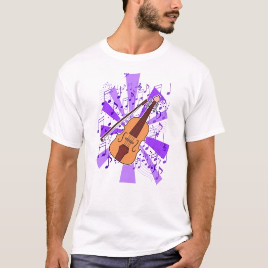 バイオリンと音楽  Tシャツ (正面)