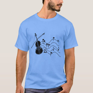 バイオリンと音符のギフト Tシャツ
