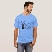 バイオリンと音符のギフト Tシャツ (正面フル)
