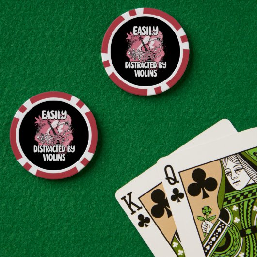 バイオリンに気を取られがち ポーカーチップ (ポーカーテーブル (ダブル))