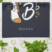 バイオリンのないバイオリニストのギャグはフラット キッチンタオル (折り畳み)