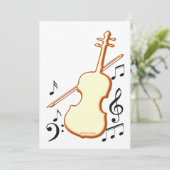 バイオリンのカード 招待状 (スタンド正面)