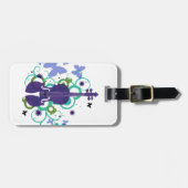 バイオリンのギフト荷物のラベル広告あなた自身の名前 ラゲッジタグ (正面横)