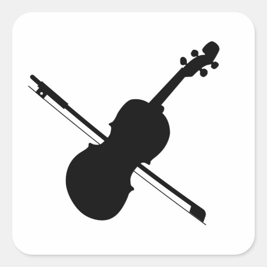 バイオリンのシール スクエアシール (正面)