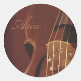 バイオリンのシール ラウンドシール