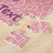 バイオリンのジグソーピンク猫パズル ジグソーパズル (側面)