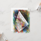 バイオリンのスケッチ カード (正面/裏面インサイチュ)