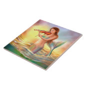 バイオリンのセラミックタイルの人魚の演劇 タイル (側面)