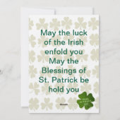 バイオリンのセントパトリックデー シーズンカード (裏面)