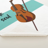 バイオリンのデザイン毛布 シェルパブランケット (3/4)