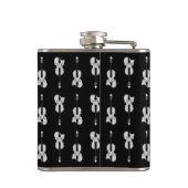 バイオリンのパターン – 白黒 フラスク (裏面)