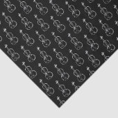 バイオリンのパターン – 白黒 薄葉紙 (詳細)