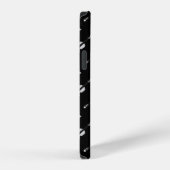 バイオリンのパターン – 白黒 iPhoneケース (右側面)