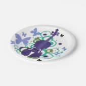 バイオリンのパーティーの装飾プレートかナプキンまたはコップまたは好意 ペーパープレート (アングル)