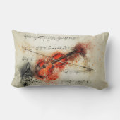 バイオリンのビオラのクラシック音楽の枕 ランバークッション (裏面)
