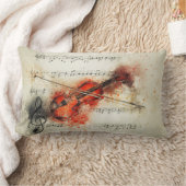 バイオリンのビオラのクラシック音楽の枕 ランバークッション (ブランケット)