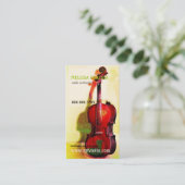 バイオリンのビジネスかインストラクター 名刺 (スタンド正面)