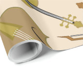 バイオリンのプリントパターン ラッピングペーパー (ロールコーナー)