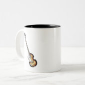 バイオリンのベースギター ツートーンマグカップ (正面左)