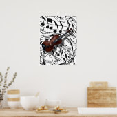 バイオリンのポスター ポスター (キッチン)