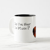 バイオリンのマグ-音楽を聞くことができますか。 ツートーンマグカップ (正面左)