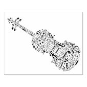 バイオリンのメロディゴムのスタンプ ラバースタンプ (インプリント)