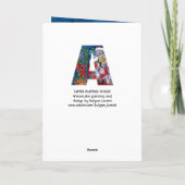 バイオリンのモノグラムを持つサンタ シーズンカード (裏面)