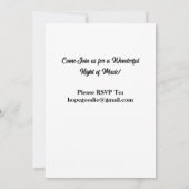 バイオリンのリサイタル招待状 招待状 (裏面)