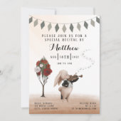 バイオリンのリサイタル招待状 招待状 (正面)