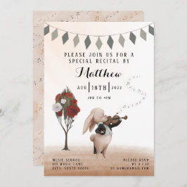 バイオリンのリサイタル招待状 招待状