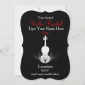 バイオリンのリサイタル招待状 招待状 (正面)