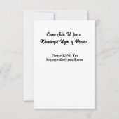 バイオリンのリサイタル招待状 招待状 (裏面)