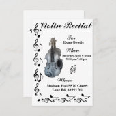 バイオリンのリサイタル招待状 招待状 (正面/裏面)