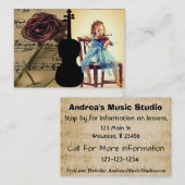 バイオリンのレッスンの名刺 名刺 (正面/裏面)