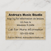 バイオリンのレッスンの名刺 名刺 (裏面)