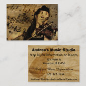 バイオリンのレッスンの名刺 名刺 (正面/裏面)
