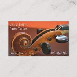 バイオリンの先生のひもの楽器音楽個人教師 名刺