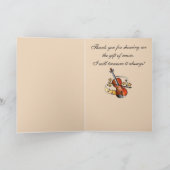 バイオリンの先生は感謝していしています サンキューカード (内部)