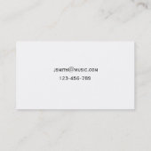 バイオリンの先生音楽個人教師のひもの楽器 名刺 (裏面)